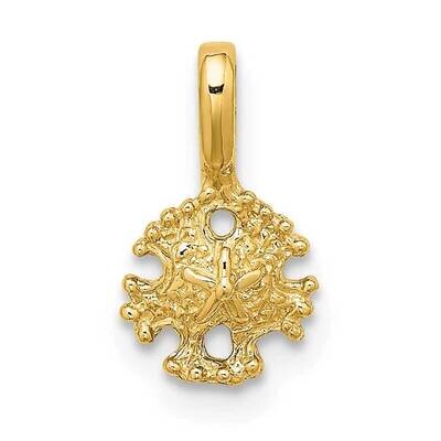 Mini Sand Dollar with Fixed Bail Charm 14k Gold K7938, MPN: K7938, 637218047581