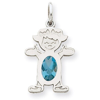 Girl 6x4 Oval Genuine Blue Topaz-December 14k White Gold XCK56, MPN: XCK56, 883957295176