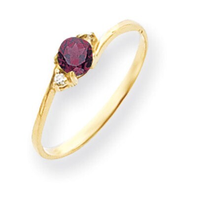 4mm Rhodolite Garnet Diamond Ring 14k Gold Y4712RG/A, MPN: Y4712RG/A, 883957595658