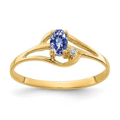 5x3mm Oval Tanzanite AA Diamond Ring 14k Gold X9712T/AA, MPN: X9712T/AA, 883957631639