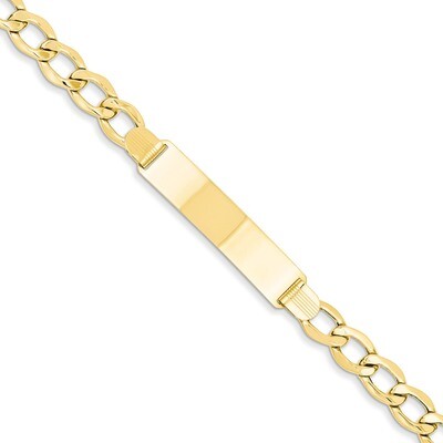 Curb Link 8mm ID Bracelet 8 Inch 14k Gold DCID112-8, MPN: DCID112-8, 886774989655