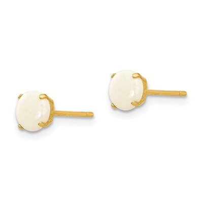 Round Opal 5mm Post Earrings - 14k Gold SE2296 by Madi K, MPN: SE2296, 886774997971