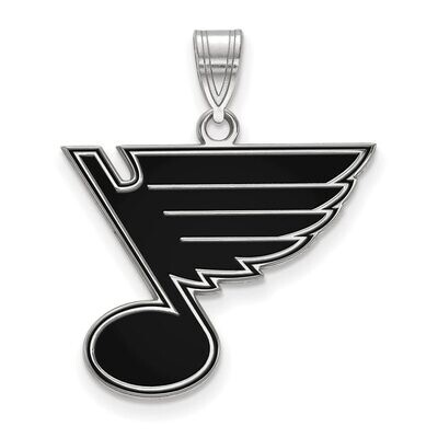 Saint Louis Blues Large Enamel Pendant Sterling Silver SS029BLE, MPN: SS029BLE, 886774748184