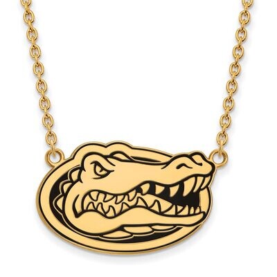 University of Florida Large Enamel Pendant with Chain Necklace Gold-plated Silver GP076UFL-18, MPN:…