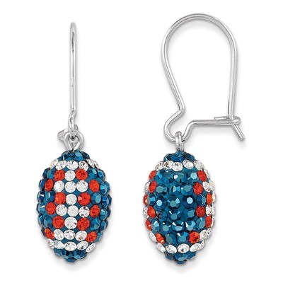 Chicago Spirit Football Earrings Sterling Silver Swarovski Elements CE0172-001