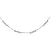 4 Station with Epoxy Necklace 14k White Gold Brushed XNA1178/4W, MPN: XNA1178/4W,