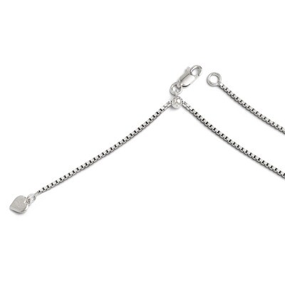 Leslie&#39;s Adjustable Box Chain 22 Inch - Sterling Silver HB-FC23-22, MPN: FC23-22, 886774541884