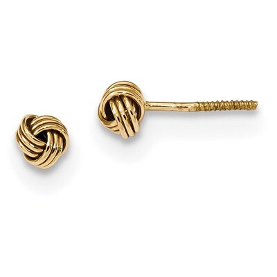 Madi K Polished Love Knot Post Earrings 14k Gold SE2554, MPN: SE2554, 883957935317