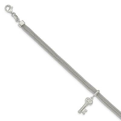 Multi Strand Key Dangle Bracelet Sterling Silver Polished QG5075-7.5, MPN: QG5075-7.5, 886774037783