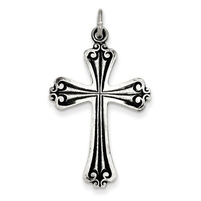 Cross Pendant Antiqued Sterling Silver QC3355, MPN: QC3355, 191101181542