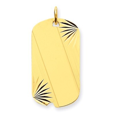 Patterned .018 Gauge Engravable Dog Tag Disc Charm 14k Gold XM301/18, MPN: XM301/18, 883957485638