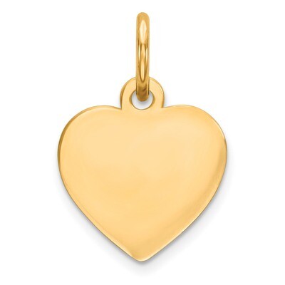 Engravable Heart Polished Disc Charm Sterling Silver Gold-plated QM389G/18, MPN: QM389G/18, 8839579…