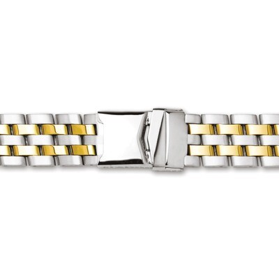20-22mm Two-tone Breitling Pilot-style with Deploy Solid Watch Band BA233, MPN: BA233, 886774145273
