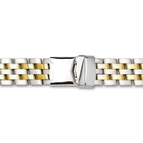 20-22mm Two-tone Breitling Pilot-style with Deploy Solid Watch Band BA233, MPN: BA233, 886774145273