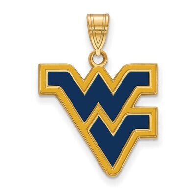 West Virginia University Large Enamel Pendant Gold-plated Silver GP032WVU, MPN: GP032WVU, 886774935…