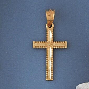 Dazzlers Jewelry Cross Pendant Necklace Charm Bracelet in Yellow, White or Rose Gold 8277, MPN: DZ-…