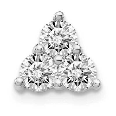 1/2Ct. Diamond Three Stone Triangle Chain Slide 14k White Gold PM4677-050-WA, MPN: PM4677-050-WA, 8…