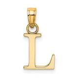 Letter L Initial Pendant 14k Gold Polished K6423L, MPN: K6423L, 63721800731