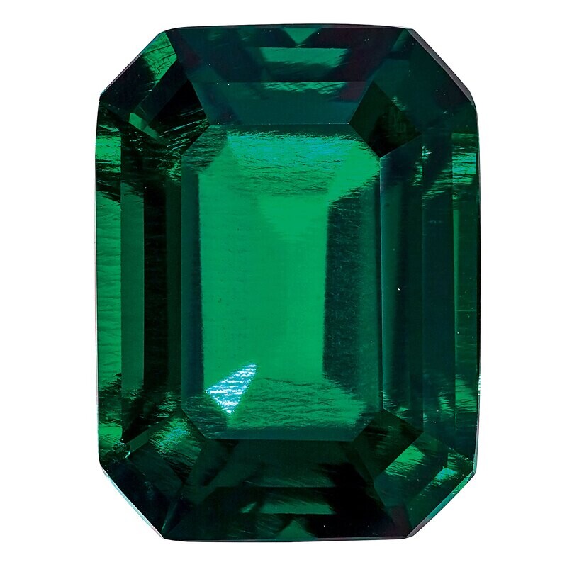 Created Emerald 10X8mm Emerald Cut Gemstone CE-1008-OCE, MPN: CE-1008-OCE,