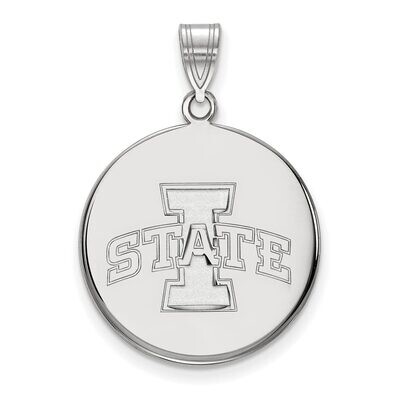 Iowa State University Large Disc Pendant 10k White Gold 1W041IAS, MPN: 1W041IAS, 886774787336