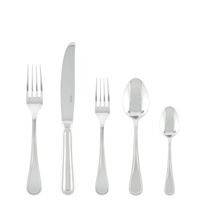 Sambonet contour 5 piece place setting hollow handle - silverplated on 18/10 stainless steel, MPN: …