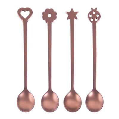 Sambonet  Party Items Lucky Charms Party Spoons 4 Pieces Giftboxed 52649R21, MPN: 52649R21,