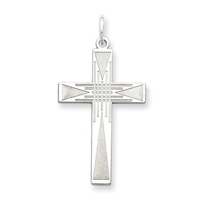 Cross Pendant Laser Designed Sterling Silver QXR172, MPN: QXR172, 883957531106