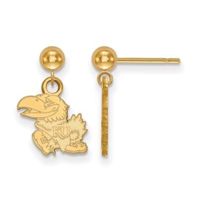 University of Kansas Earring Dangle Ball 14k Yellow Gold 4Y010UKS, MPN: 4Y010UKS, 886774870564