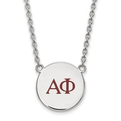 Alpha Phi Small Enameled Pendant with 18 Inch Chain Sterling Silver SS028APH-18, MPN: SS028APH-18, …