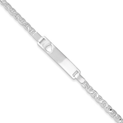 Baby ID with Cut-out Heart Bracelet Sterling Silver QID45-5.5, MPN: QID45-5.5, 886774557908