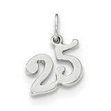 25 Charm Sterling Silver Polished QC8532, MPN: QC8532, 191101358890