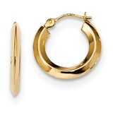 Knife Edge Hoops Earrings 14k Gold Polished YE1769, MPN: YE1769, 191101056598