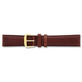 19mm Brown Italian Leather Watch Band 7.5 Inch Silver-tone Buckle BAW19-19, MPN: BAW19-19, 88677414…