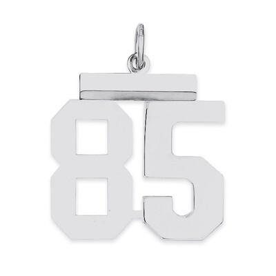 Pendant Number 85 Polished Sterling Silver Medium QMS85, MPN: QMS85, 191101278570