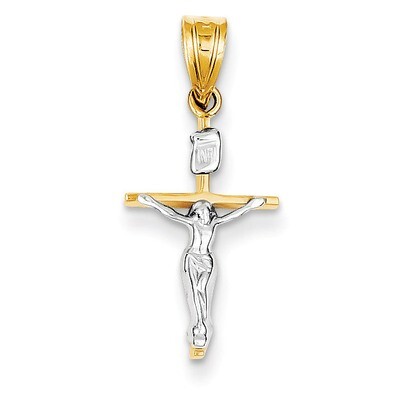INRI Crucifix Pendant 14k Two-tone Gold M2591, MPN: M2591, 637218163748