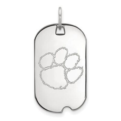 Clemson University Small Dog Tag 14k White Gold 4W027CU, MPN: 4W027CU, 886774845036