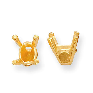 14k Yellow Gold Oval 4-Prong Tapered With Pad 5.5 X 2.5mm Setting YG212-1, MPN: YG212,