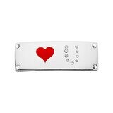 Nikki Lissoni Silver-plated Small Tag of 26 x 9 mm Love U T1011SS, MPN: T1011SS, 8719075306703