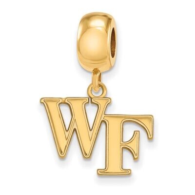 Wake Forest University Bead Charm Small Dangle Gold-plated Silver GP030WFU, MPN: GP030WFU, 88677493…