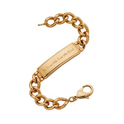 Nikki Lissoni 42 x 9 mm Medium Tag Inside 19cm Length Tag Bracelet with Deluxe Gift Box Bag &amp; Pouch…
