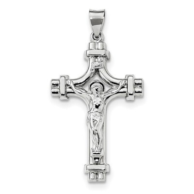 INRI Crucifix Pendant Sterling Silver Rhodium-plated Polished QC9103, MPN: QC9103, 883957872742