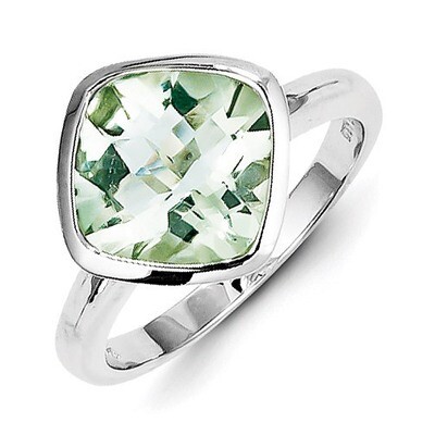 Green Quartz Ring Sterling Silver QR4463AG, MPN: QR4463AG, 883957437705