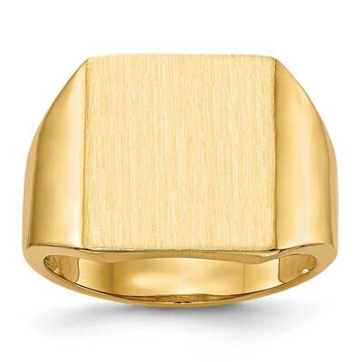 18k Gold 17.5X16.0mm Open Back Men&#39;s Signet Ring 8YRS636, MPN: 8YRS636,