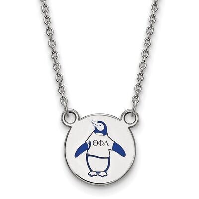 Theta Phi Alpha Extra Small Enameled Pendant with 18 Inch Chain Sterling Silver SS044TPA-18, MPN: S…