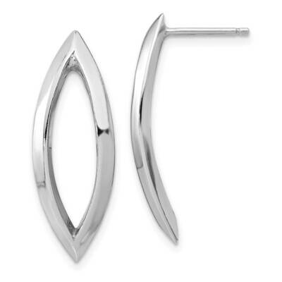 Leslie&#39;s Polished Earrings Sterling Silver Rhodium-plated HB-QLE1315, MPN: QLE1315, 191101735233