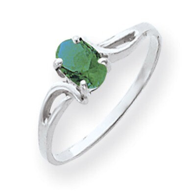 Emerald Ring 14k white Gold 6x4mm Oval Y4649E, MPN: Y4649E, 883957564555
