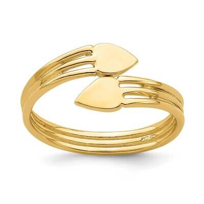 Two Heart Bypass Ring 14k Gold K4567, MPN: K4567, 637218006250