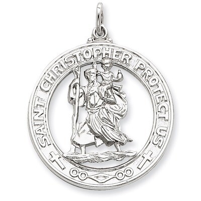 Saint Christopher Medal Sterling Silver QC5608, MPN: QC5608, 191101183492