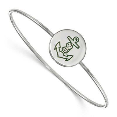 Alpha Sigma Tau Enameled Slip-on Bangle Sterling Silver SS048ALS-6, MPN: SS048ALS-6, 191101100093