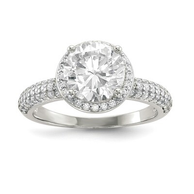 CZ Diamond Pave Ring Sterling Silver QR6633, MPN: QR6633,